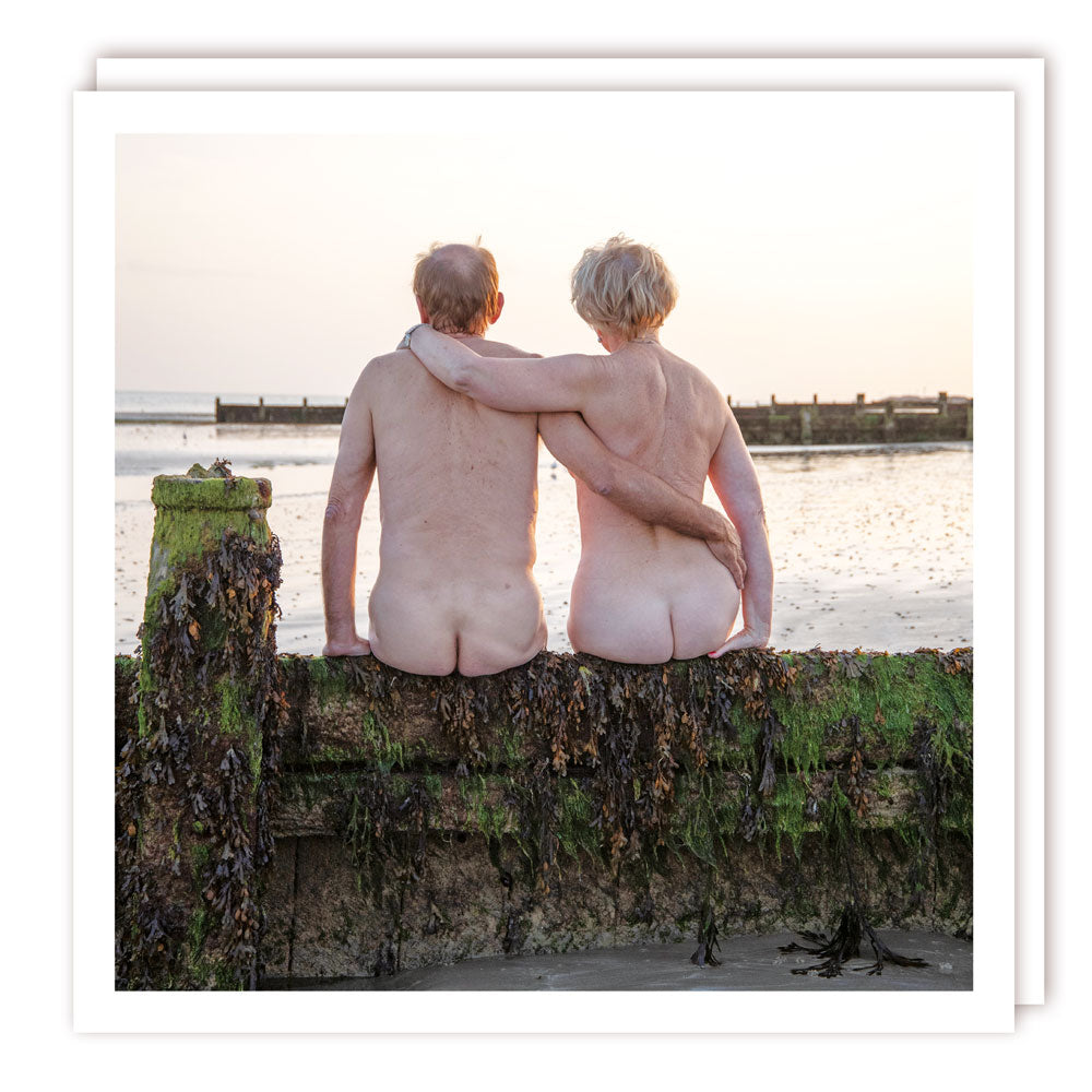 Funny Beach Couple Greeting Card | Humorous Adult Birthday Card