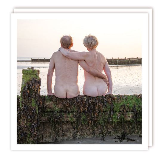 Funny Beach Couple Greeting Card | Humorous Adult Birthday Card