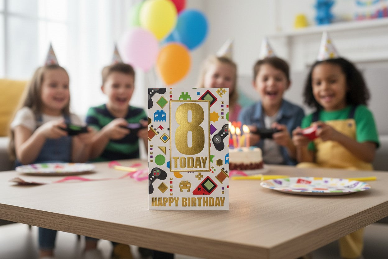 8th Birthday Card – Gaming 8 Today Children’s Birthday Card