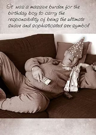 This Funny Ultimate Sex Symbol Birthday Card - Hilarious Rude Greeting Card For Him is a priced at £ 2.95 from Made To Be Treasured range. Produced by Paperlink for excellent quality