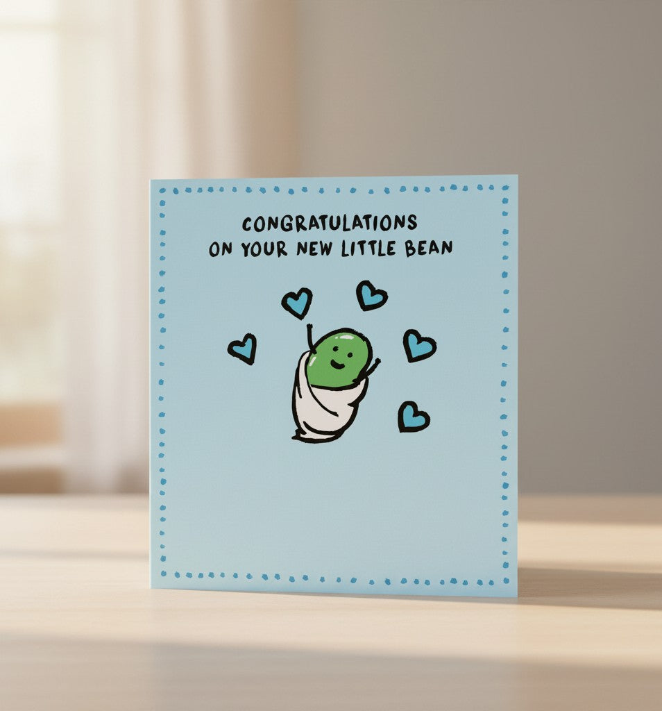 Lucilla Lavender New Baby Card | Congratulations on Your New Little Bean