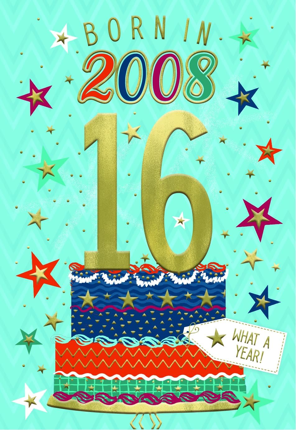 16th - AGE 16 GREETING BIRTHDAY CARD - MILESTONE FACTS - TRI FOLD