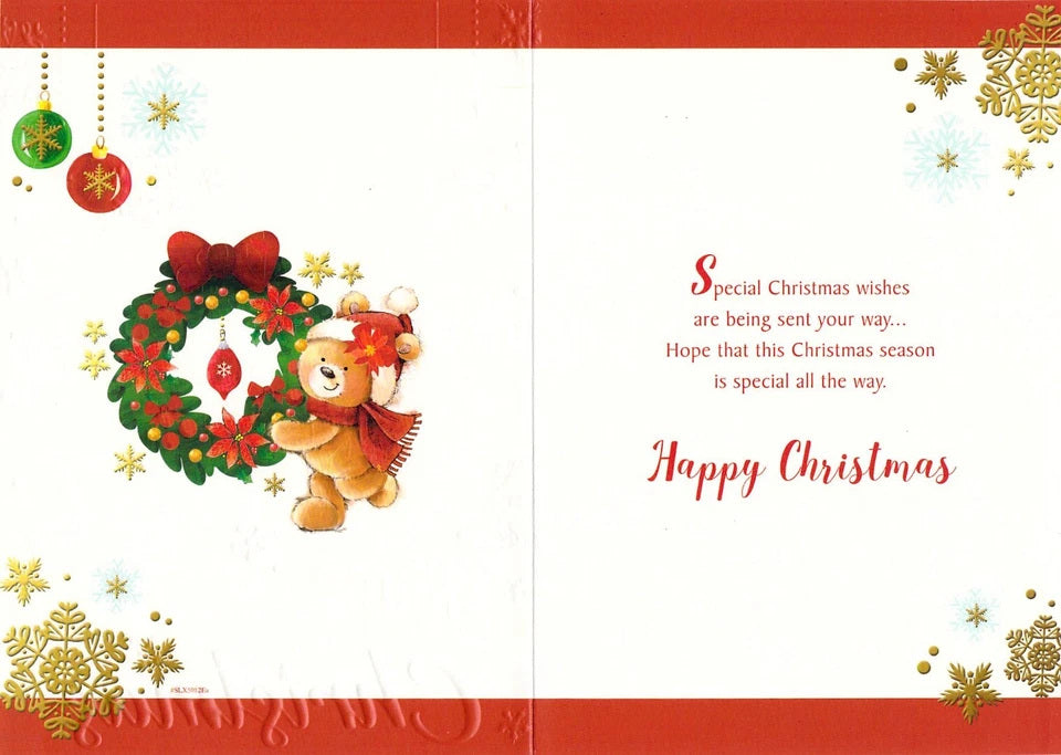 Inside verse of Mummy teddy bear Christmas card