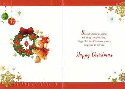 Inside verse of Mummy teddy bear Christmas card