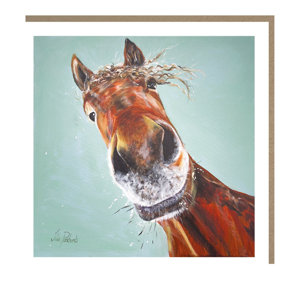 Horse Blank Greeting Card – Tracks Pankhurst Gallery PH059
