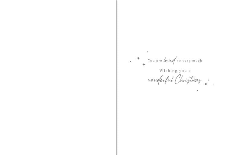 Inside Paperlink Granddaughter Christmas card verse You are loved so very much Wishing you a wonderful Christmas