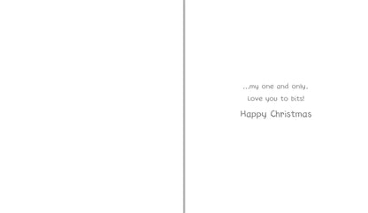Inside of Paperlink husband Christmas card with loving Christmas verse