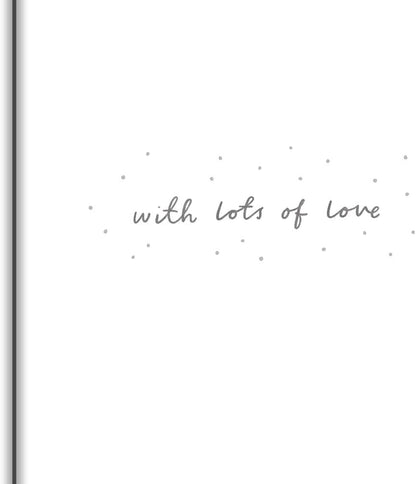 Inside of Son Christmas greeting card reading with lots of love