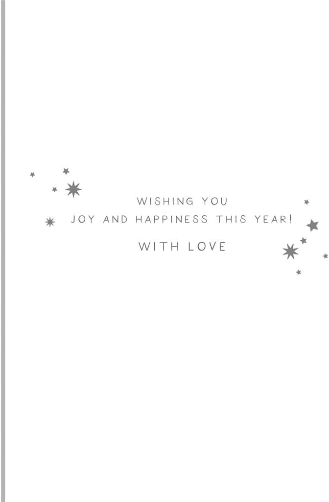 Inside verse of Paperlink New Year card: Wishing you joy and happiness this year! With love