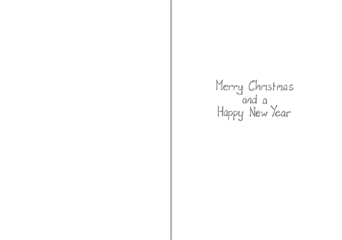 Inside Christmas greeting Merry Christmas and a Happy New Year