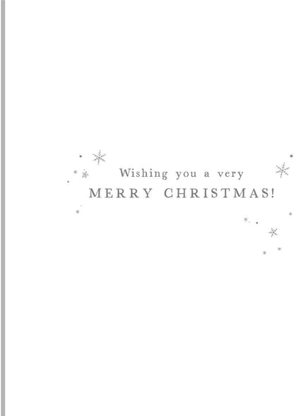 Inside of Dad Christmas card reading Wishing you a very Merry Christmas