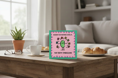 Funny Birthday Card – "You Bean Fabulous!" Humorous Birthday Greeting Card