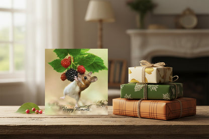 Abacus Wood Mouse Blank Greeting Card | Nature Tales Wildlife Card