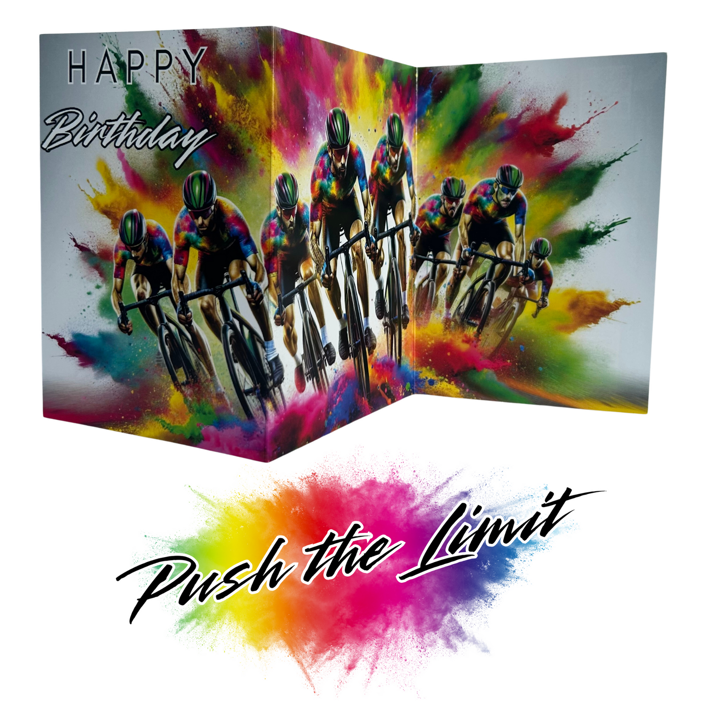 Bare Cards Cycling Birthday Card – Trifold Keepsake Card & Gift In One