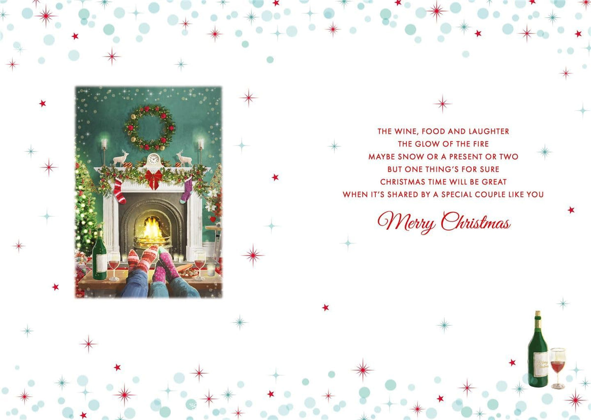 Inside of Nigel Quiney Special Couple Christmas card showing Merry Christmas verse