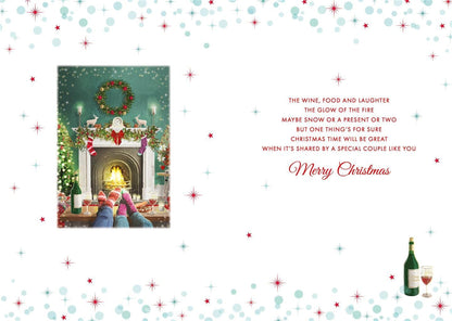 Inside of Nigel Quiney Special Couple Christmas card showing Merry Christmas verse