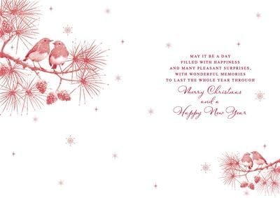 Inside verse of For Both of You Christmas card wishing Merry Christmas and Happy New Year