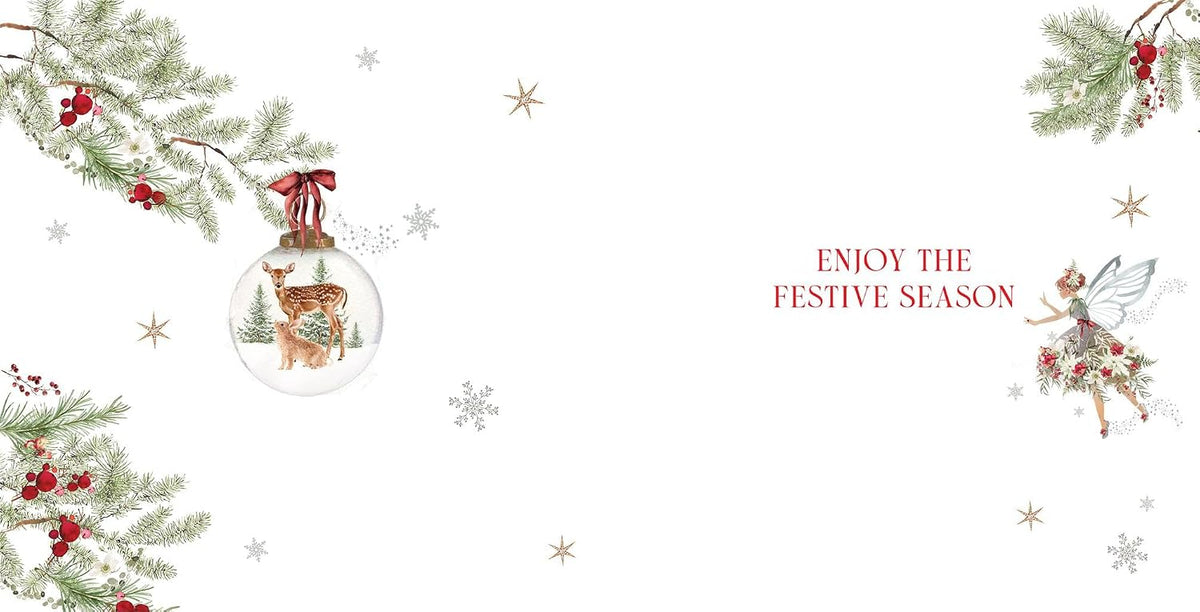 Inside Nigel Quiney Christmas card with Enjoy the Festive Season greeting