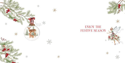 Inside Nigel Quiney Christmas card with Enjoy the Festive Season greeting