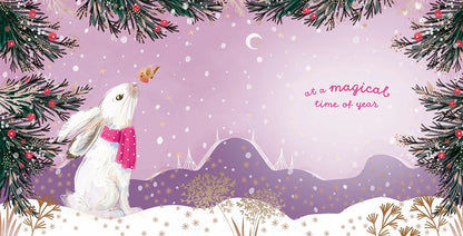 Inside of Special Daughter Christmas card with wording at a magical time of year