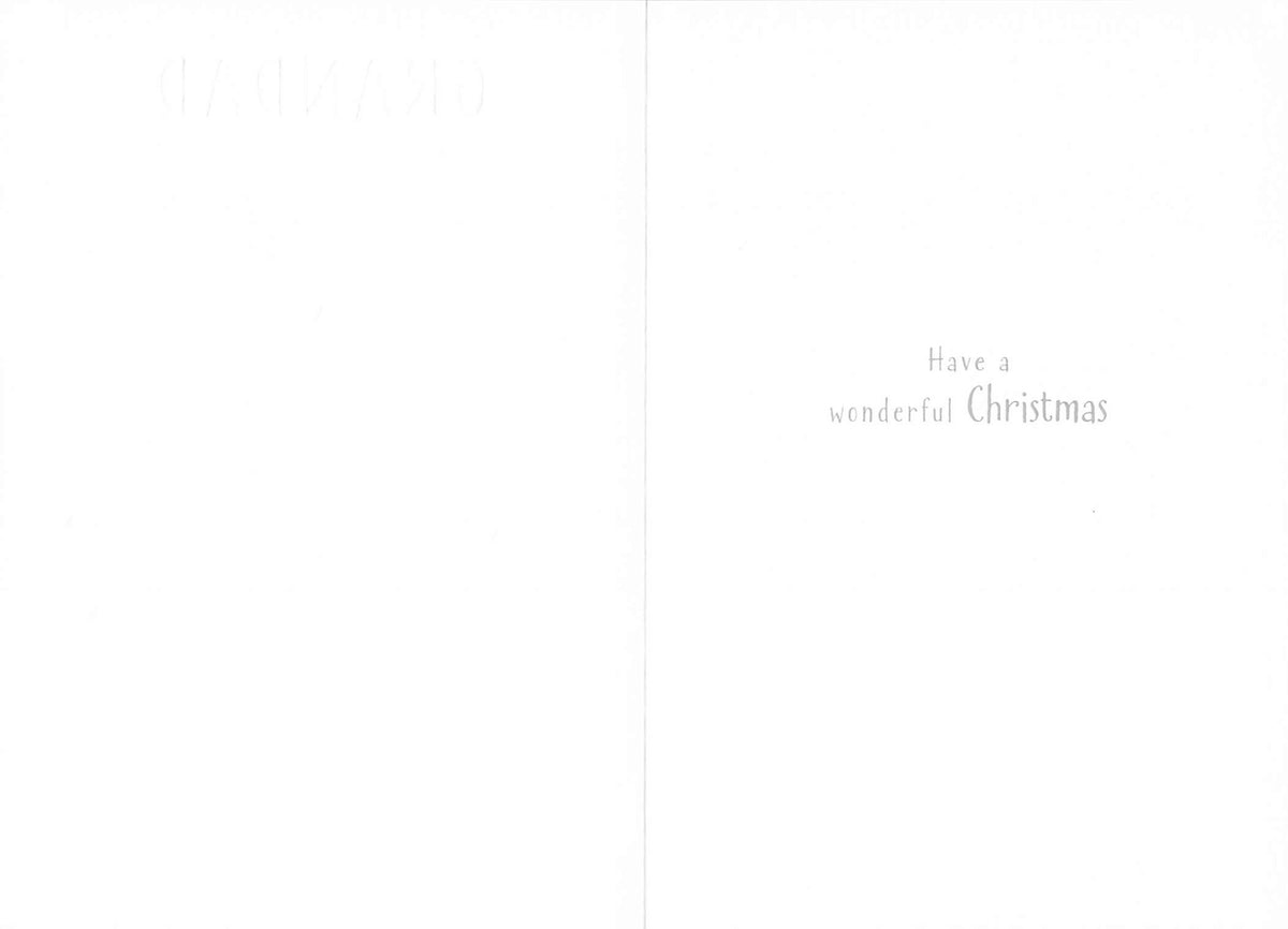 Inside of Abacus Across the Miles Christmas card with message Have a wonderful Christmas