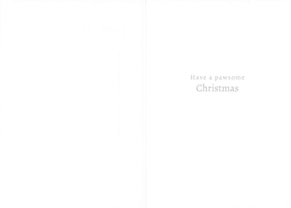 Inside of Abacus From the Dog Christmas card with message Have a pawsome Christmas