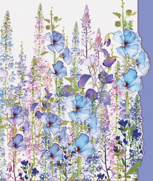 Nigel Quiney Floral Blank Card for Her – Blue & Lilac Flowers