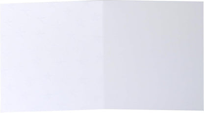 Made To Be Treasured congratulations card with colourful embossed stars on the front, blank inside.