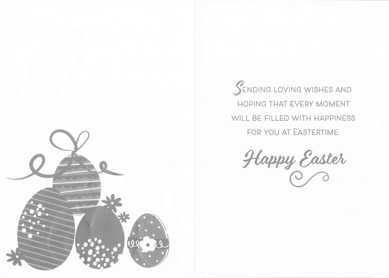 Made To Be Treasured Easter card for niece with colorful eggs and silver writing. Happy Easter message.
