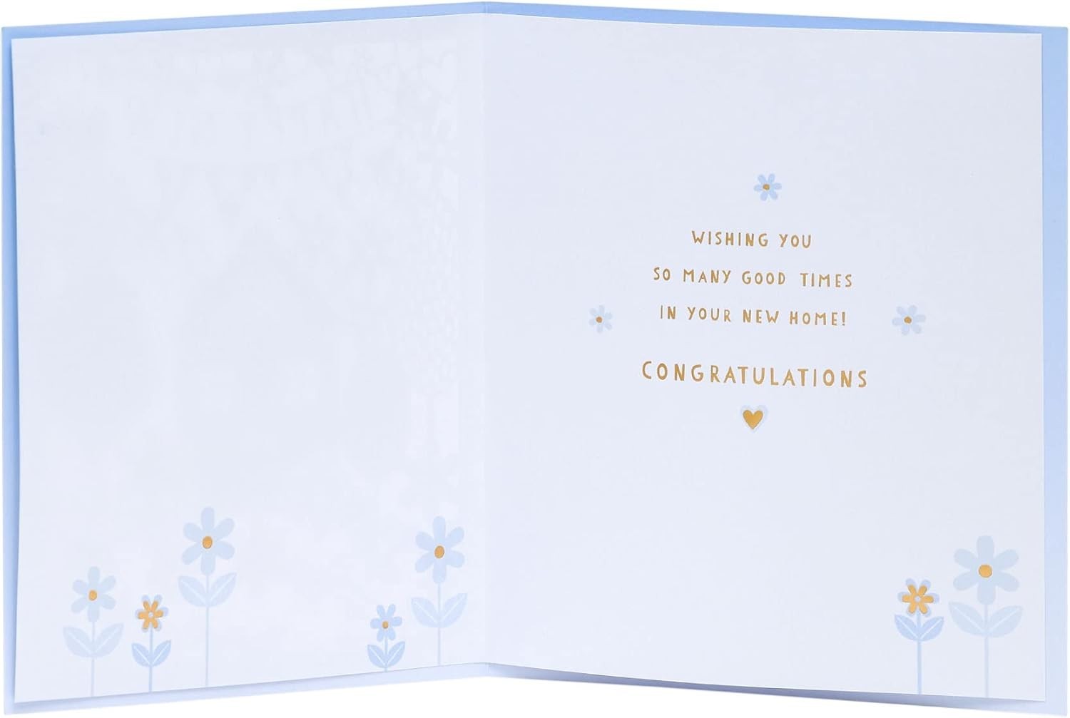 Made To Be Treasured New Home Luxury Laser Cut Congratulations Card with floral design and gold heart.