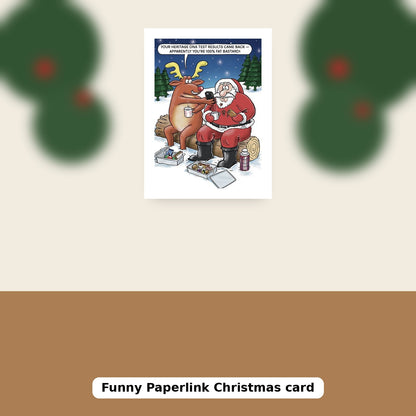 Paperlink funny Santa DNA test Christmas card festive lifestyle