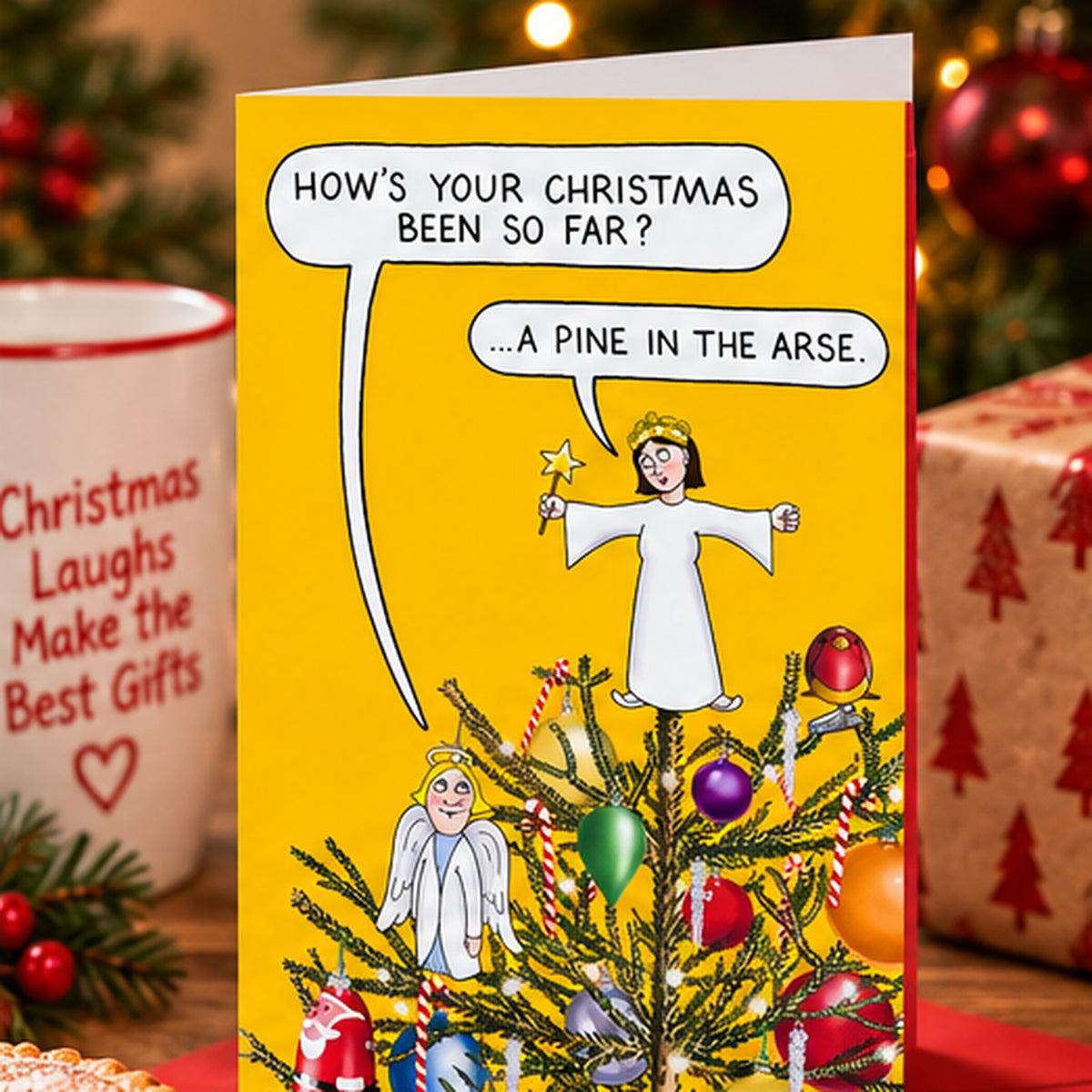 Paperlink funny Pine in the Arse Christmas card festive lifestyle