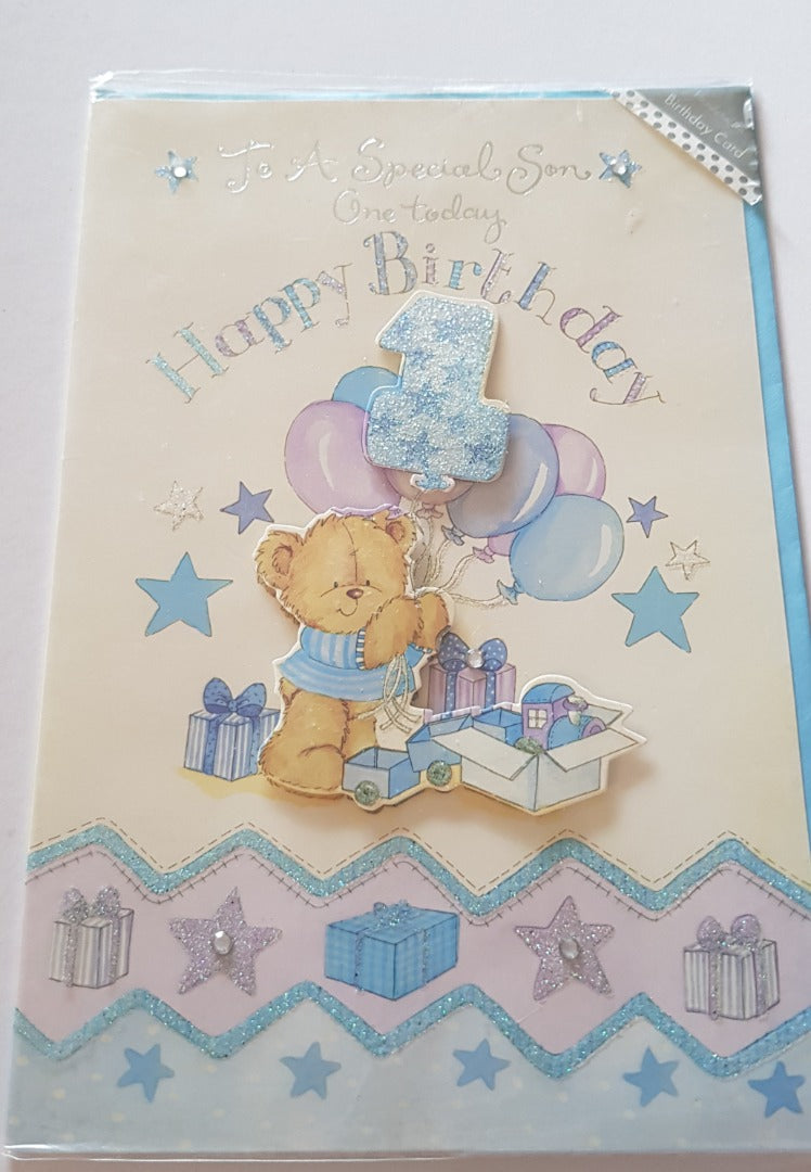 Greeting Card - Son 1st Birthday - Free Postage - C4-40