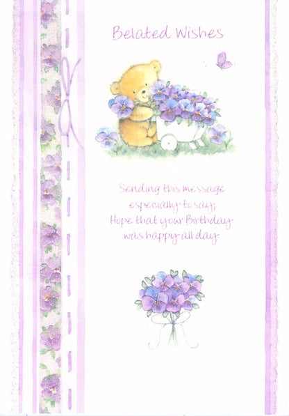 Belated Birthday - Greeting Card - Multi Buy - Free P&P