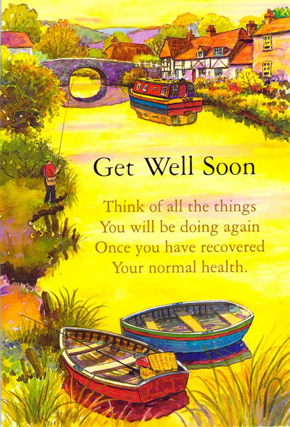 Greeting Card - Get Well Soon - Free Postage - 2B-20