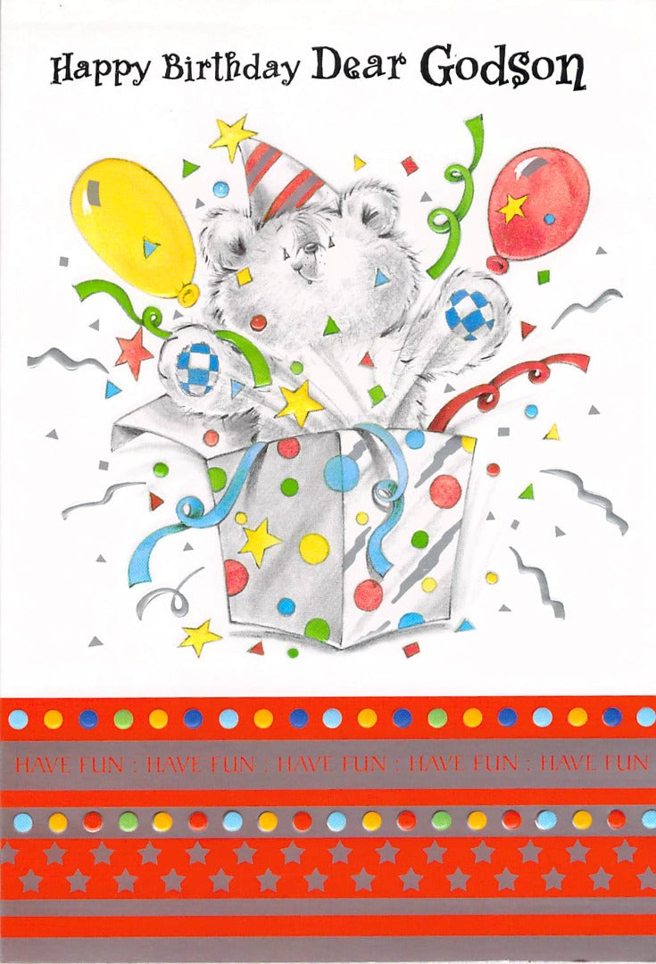 Greeting Card - Godson Birthday - Free Postage - 2B-35