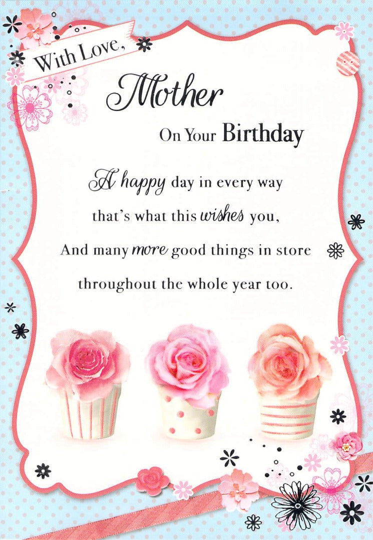 Mother Birthday - Greeting Card - Multi Buy - Free P&P
