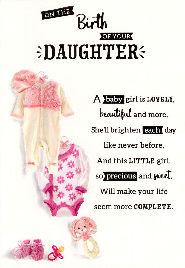 Birth (Daughter) - Greeting Card - Multi Buy