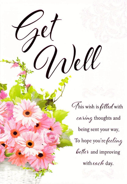 Greeting Card - Get Well  - Free postage