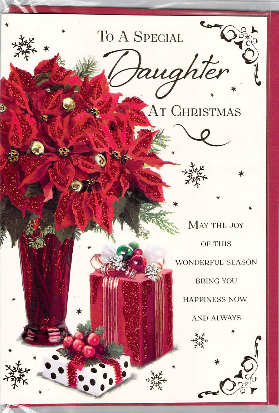 Daughter - Flowers - Christmas - Greeting Card