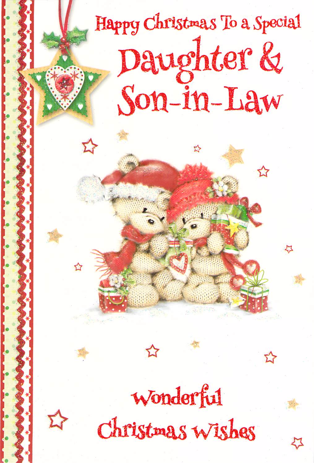 Christmas Daughter & Son In Law - Greeting Card - Multi Buy Discount - Free P&P