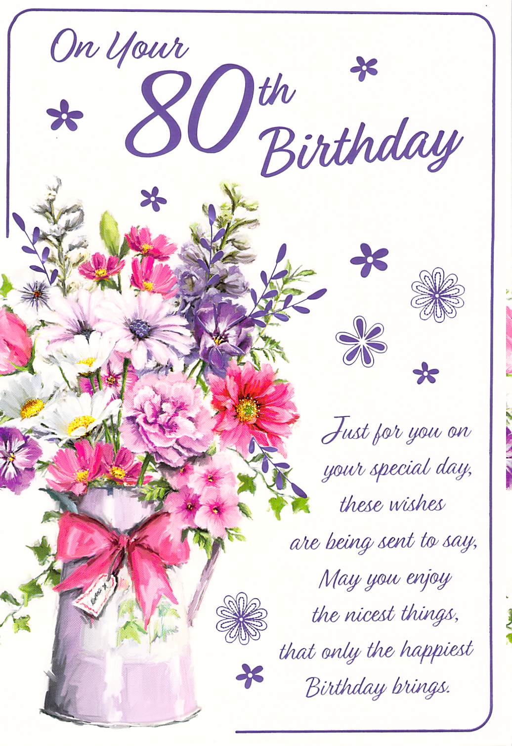 Birthday (Age 80) - Greeting Card - Multi Buy Discount - Free P&P
