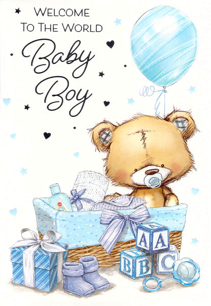 Birth (Boy) - Greeting Card - Multi Buy Discount - Free P&P