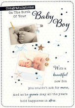 Load image into Gallery viewer, Birth (Boy) - Greeting Card - Multi Buy Discount - Free P&amp;P
