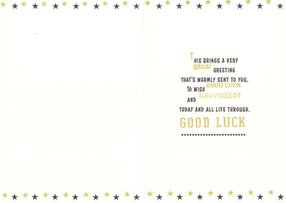 Good Luck (Gold) - Greeting Card - Multi Buy - Free P&P