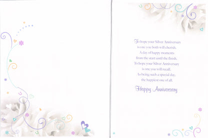 Anniversary (Silver) - Greeting Card -Multi Buy Discount - Free P&P