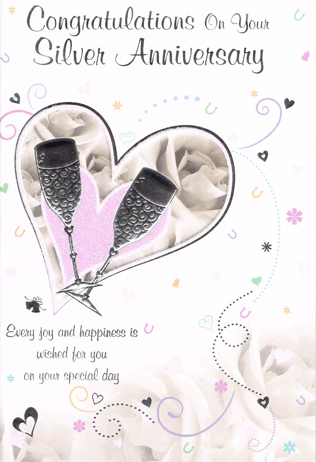 Anniversary (Silver) - Greeting Card -Multi Buy Discount - Free P&P