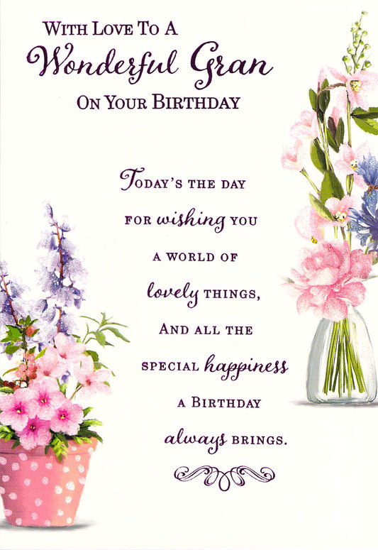 This Birthday (Gran) - Greeting Card - Multi Buy is a Greeting Card priced at £ 1.99 from Made To Be Treasured range. Produced by Generic for excellent quality