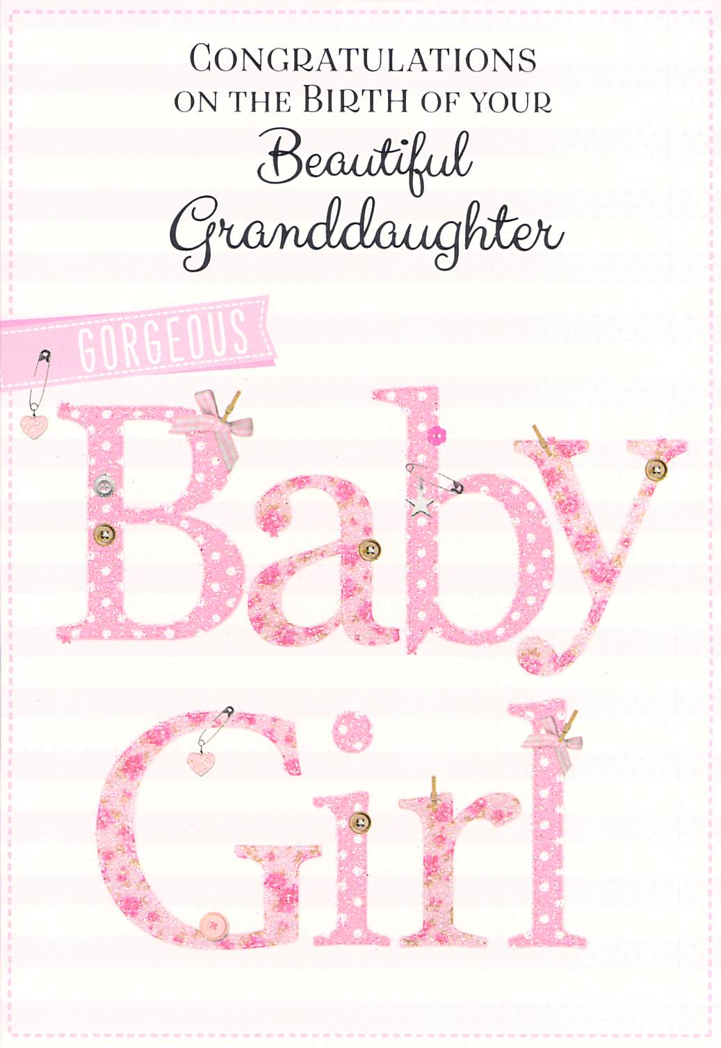 Birth (Granddaughter) - Greeting Card - Multi Buy - Free P&P