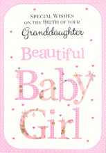 Load image into Gallery viewer, Birth (Granddaughter) - Greeting Card - Multi Buy - Free P&amp;P
